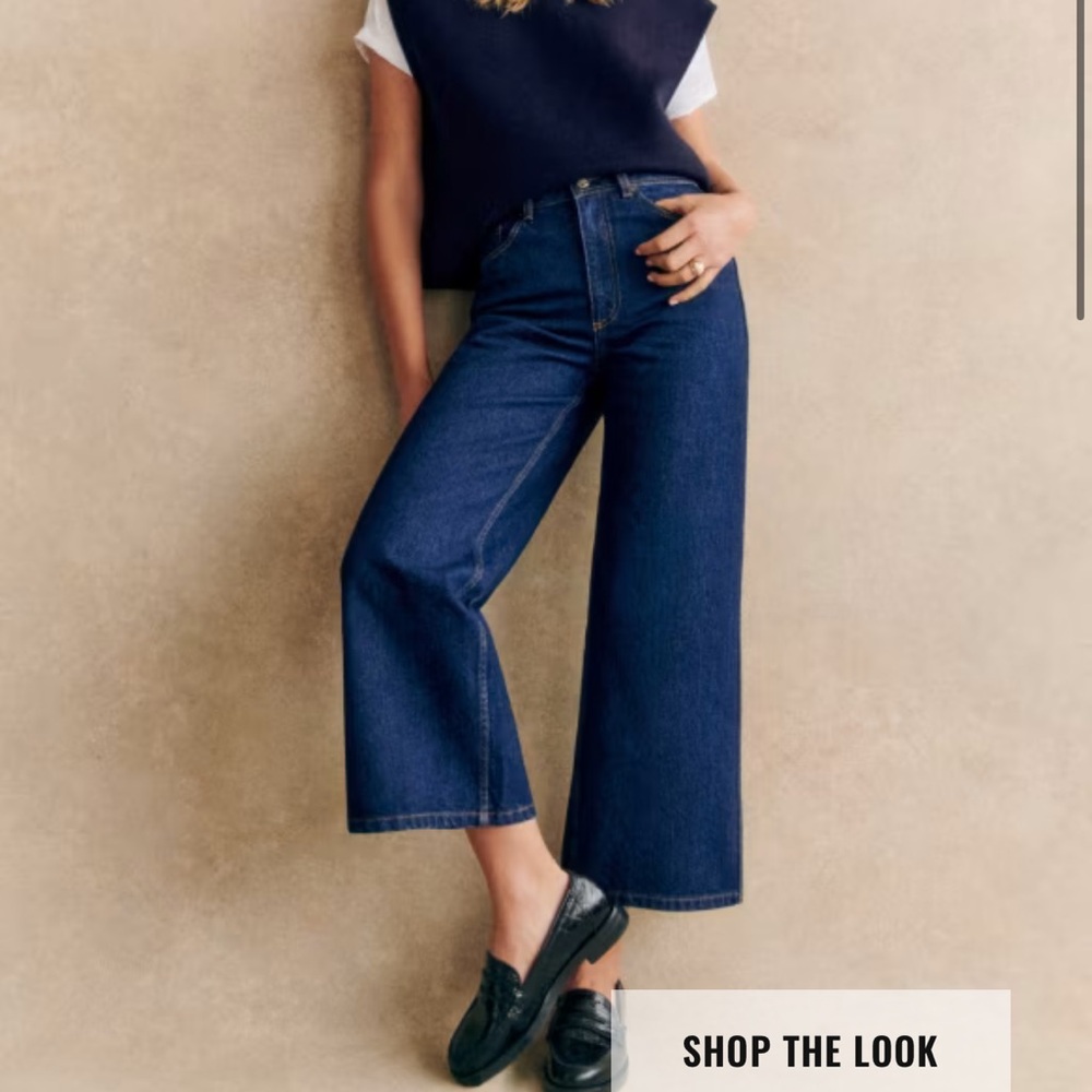 Sezane Le Crop Indigo Size 8 SOLD OUT